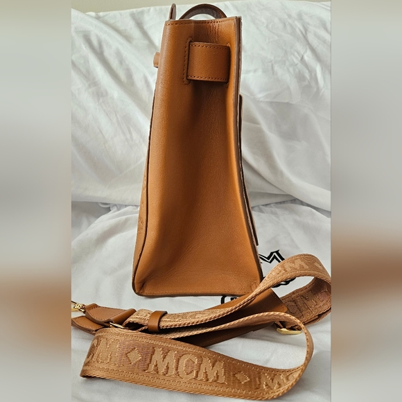 MCM Calfskin Ottomar Monogram Essential Bucket Bag - Picture 6 of 8